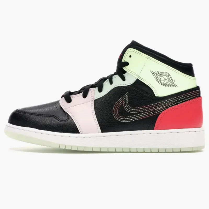 Jordan 1 Mid Glow-in-the-dark (gs)