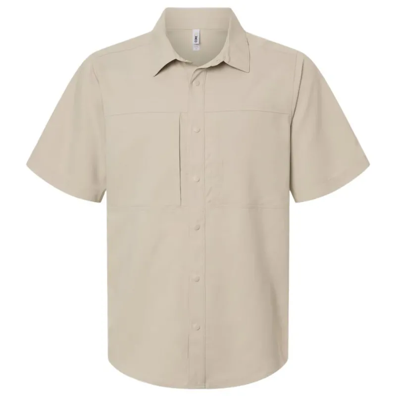 Core 365 Men's Stone UltraUVP Shoreline Short Sleeve Staff Shirt