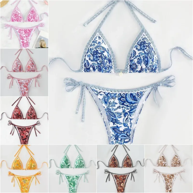 Damen Triangel-Bikini mit aufwendigem Floral-Design – Maréssa