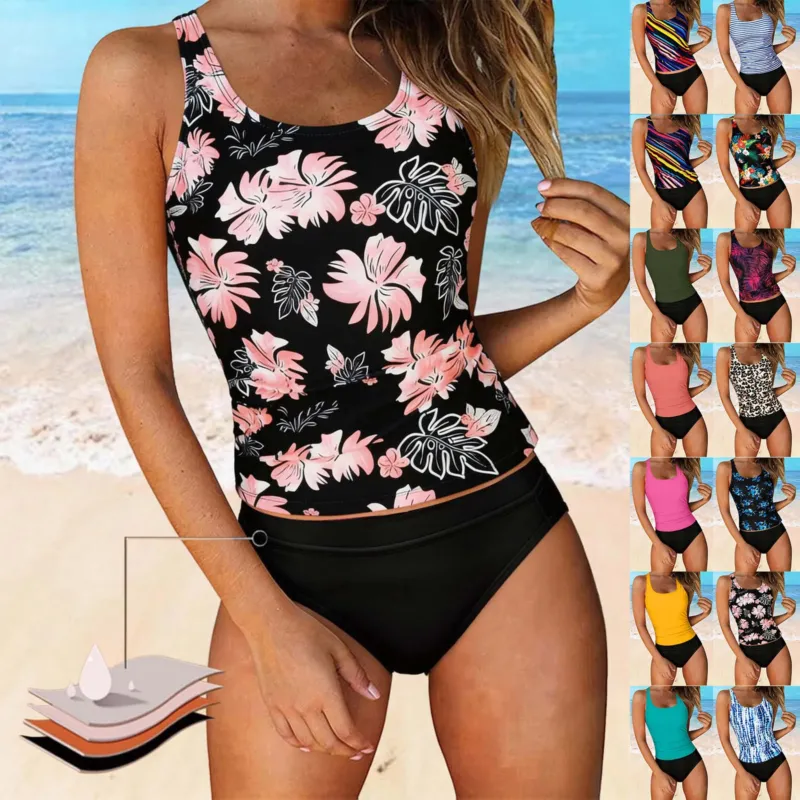 Damen Bikiniset mit floralem Oberteil und klassischem Unterteil – Maréssa
