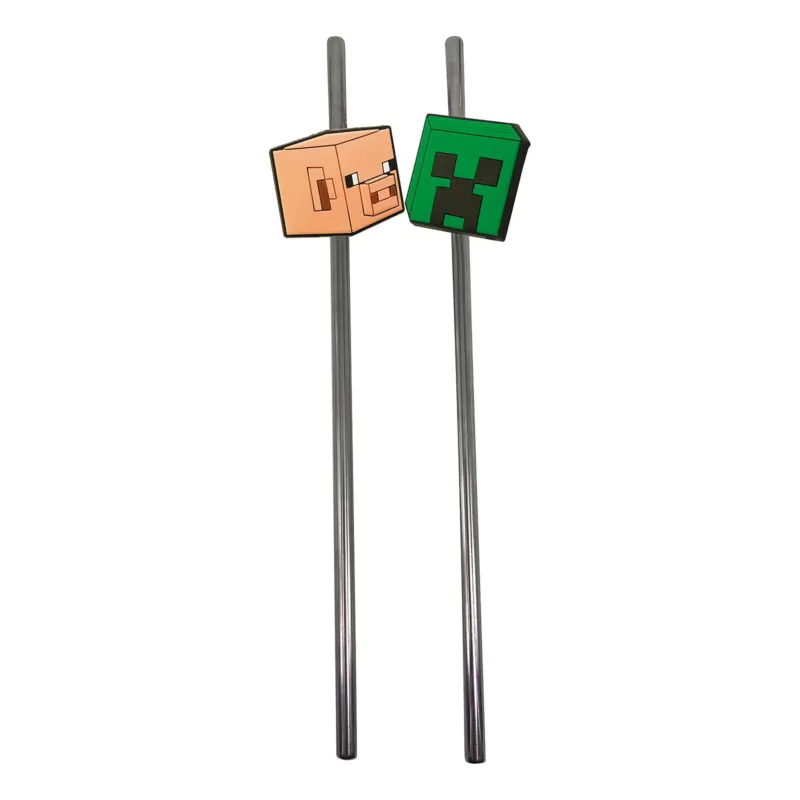 Produktbild Minecraft - Creeper und Pig Strohhalme 2er Set